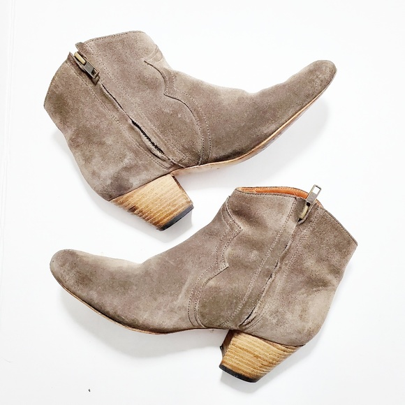 Isabel Marant Shoes - Isabel Marant Dicker Taupe Suede Ankle Boots
